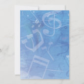 MELODY van de Bat Mitzvah Invitation-1 van de Staf Kaart (Achterkant)