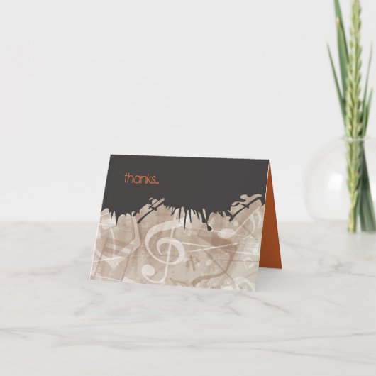 MELODY van de THORA Bar/Bat Mitzvah Dankkaart Bedankkaart (Voorkant)