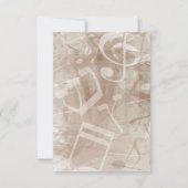 MELODY van de TORAH Bar Bat Mitzvah Party Card Kaart (Achterkant)