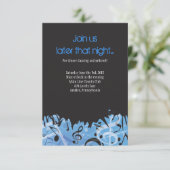 MELODY van de TORAH Bar Bat Mitzvah Party Card Kaart (Staand voorkant)