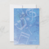 MELODY van de TORAH Bar Bat Mitzvah Party Card Kaart (Achterkant)