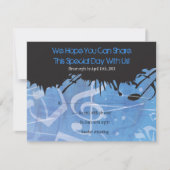 MELODY van de TORAH Bar Bat Mitzvah Reply Card RSVP Kaartje (Voorkant)