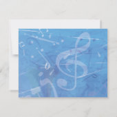 MELODY van de TORAH Bar Bat Mitzvah Reply Card RSVP Kaartje (Achterkant)