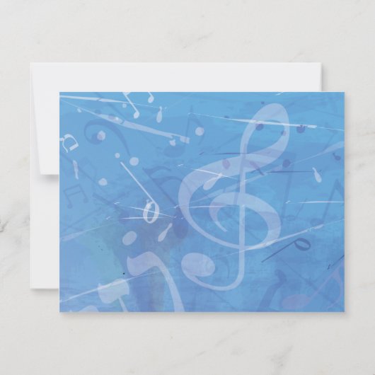 MELODY van de TORAH Bar Bat Mitzvah Reply Card RSVP Kaartje (Achterkant)