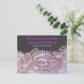 MELODY van de TORAH Bar Bat Mitzvah Reply Card RSVP Kaartje (Staand voorkant)