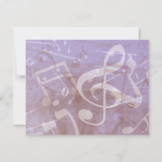 MELODY van de TORAH Bar Bat Mitzvah Reply Card RSVP Kaartje (Achterkant)