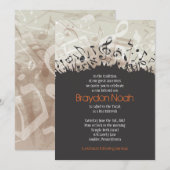 MELODY VAN DE TORAH Bar Bat Mitzvah Uitnodiging (Voorkant / Achterkant)