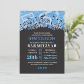 MELODY VAN DE TORAH Bar Bat Mitzvah Uitnodiging (Staand voorkant)