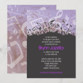 MELODY VAN DE TORAH Bar Bat Mitzvah Uitnodiging (Voorkant / Achterkant)