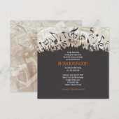 MELODY VAN DE TORAH Bar Bat Mitzvah Uitnodiging (Voorkant / Achterkant)