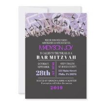 MELODY VAN DE TORAH Bar Bat Mitzvah Uitnodiging