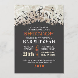 MELODY VAN DE TORAH Bar Bat Mitzvah Uitnodiging