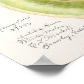 Meloen (Cucumis Melo) Waterverf van fruit Poster (Hoek)