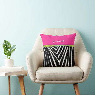 Meloen en Roze Persoonlijke Stijlvolle Zebra Kusse Kussen