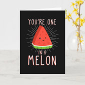 Meloen Gezegde Funny Watermelon Kaart (Gele Bloem)