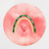 Meloen Hart Watermeloen Verjaardag Sticker (Design 1)