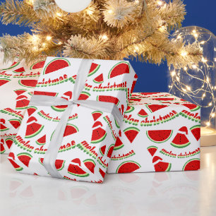 Meloen Kerst Patroon Cadeaupapier