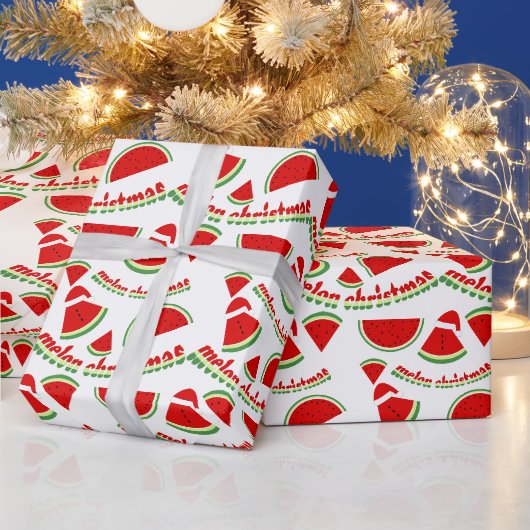 Meloen Kerst Patroon Cadeaupapier (Feestdagen)