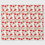 Meloen Kerst Patroon Cadeaupapier (Vlak)