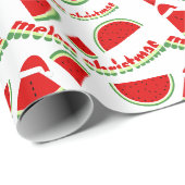 Meloen Kerst Patroon Cadeaupapier (Rol Hoek)