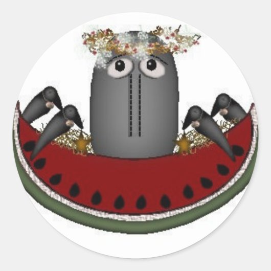 Meloen & Kraaien Sticker (Voorkant)