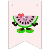 Meloen meisje verjaardag vlaggetjes (Eerste vlag)
