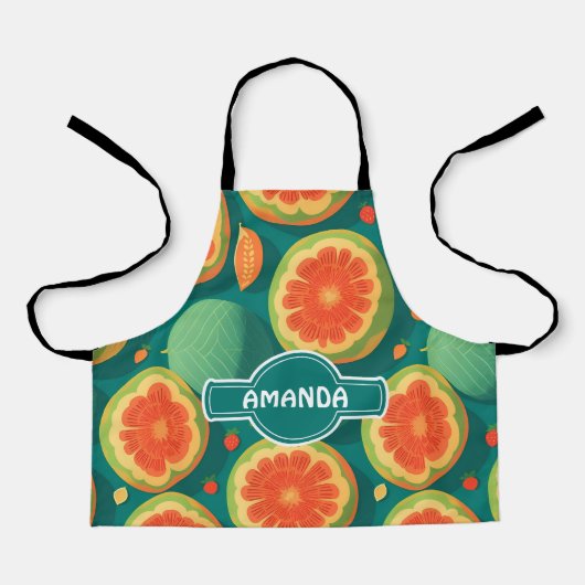 Meloen Regenboog Kleurrijk Gepersonaliseerd Patroo Schort (Voorkant)