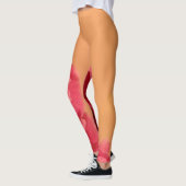 Meloen Sinaasappel en Hot Pink Floral Leggings (Links)