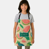 Meloen Vruchten Waterverf Kleurrijk Patroon Schort (Insitu)