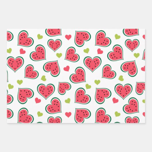 Meloenen Funky Fruit Patterned Inpakpapier Vel (Voorkant 2)