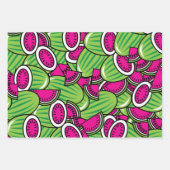 Meloenen Funky Fruit Patterned Inpakpapier Vel (Voorkant)