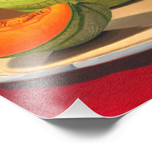 meloenen van Charentais Foto Afdruk (Hoek)