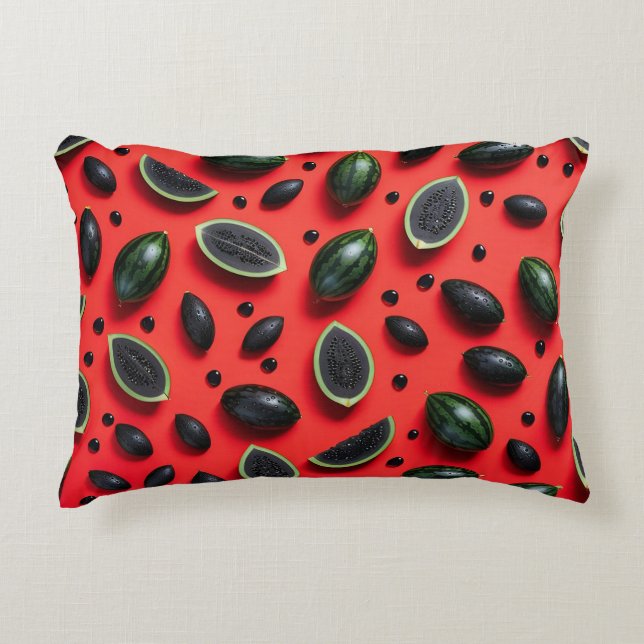 Meloenpitten Ontwerp Zomer Fruit🍉 Accent Kussen (Voorkant)