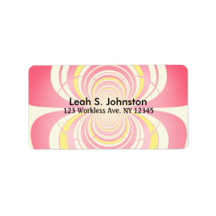 Melon and Yellow Spiral Pattern Etiket