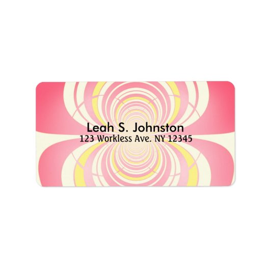 Melon and Yellow Spiral Pattern Etiket (Voorkant)