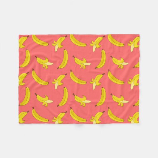 Melon Bananas Fleece Deken (Voorkant (Horizontaal))