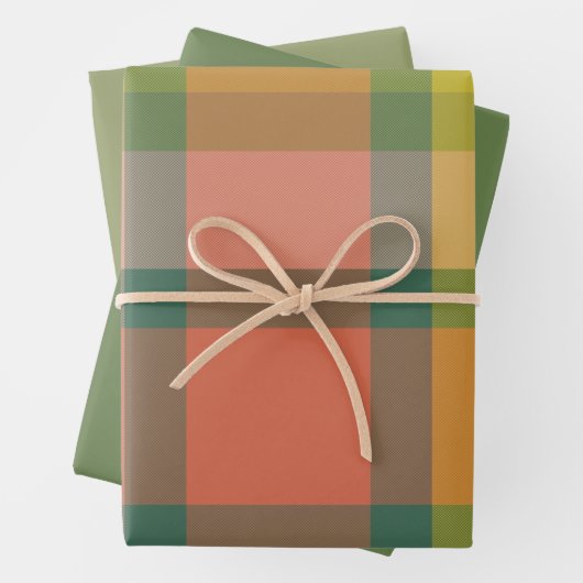 Melon & Basil Wrapping Paper Flat Sheet Set of 3 (In situ)