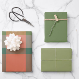 Melon & Basil Wrapping Paper Flat Sheet Set of 3