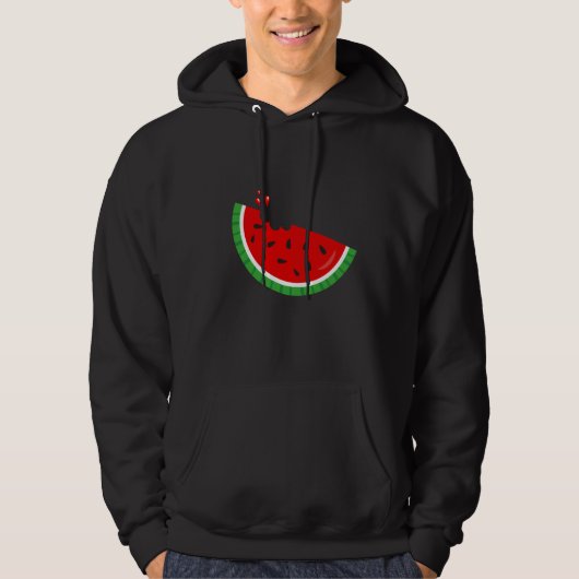 Melon Bite Summer Watermeloen Fruit Melon Seed Bit Hoodie (Voorkant)