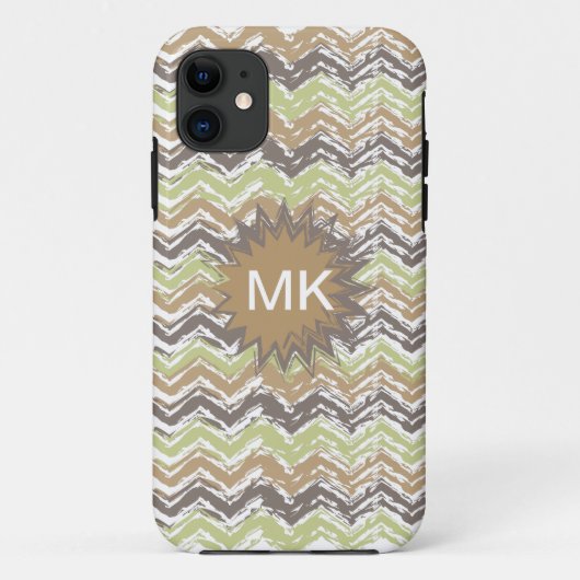 Melon Brandy Scribble ZigZag Pattern Case-Mate iPhone Case (Achterkant)