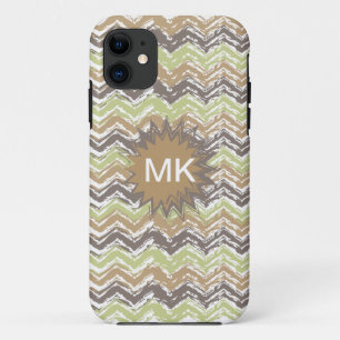 Melon Brandy Scribble ZigZag Pattern iPhone 11 Hoesje