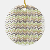 Melon Brandy Scribble ZigZag Pattern Keramisch Ornament (Voorkant)