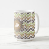 Melon Brandy Scribble ZigZag Pattern Koffiemok (Voorkant rechts)
