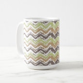 Melon Brandy Scribble ZigZag Pattern Koffiemok (Voorkant links)