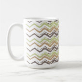 Melon Brandy Scribble ZigZag Pattern Koffiemok (Links)