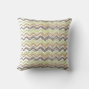 Melon Brandy Scribble ZigZag Pattern Kussen