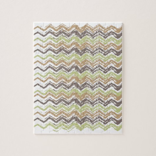 Melon Brandy Scribble ZigZag Pattern Legpuzzel (Verticaal)