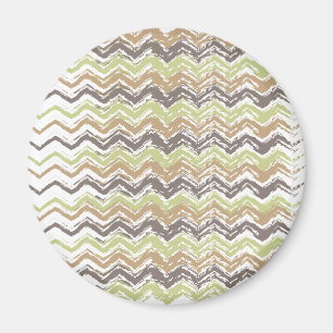 Melon Brandy Scribble ZigZag Pattern Magneet