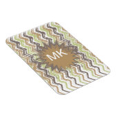 Melon Brandy Scribble ZigZag Pattern Magneet (Rechterzijde)