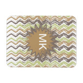 Melon Brandy Scribble ZigZag Pattern Magneet (Horizontaal)